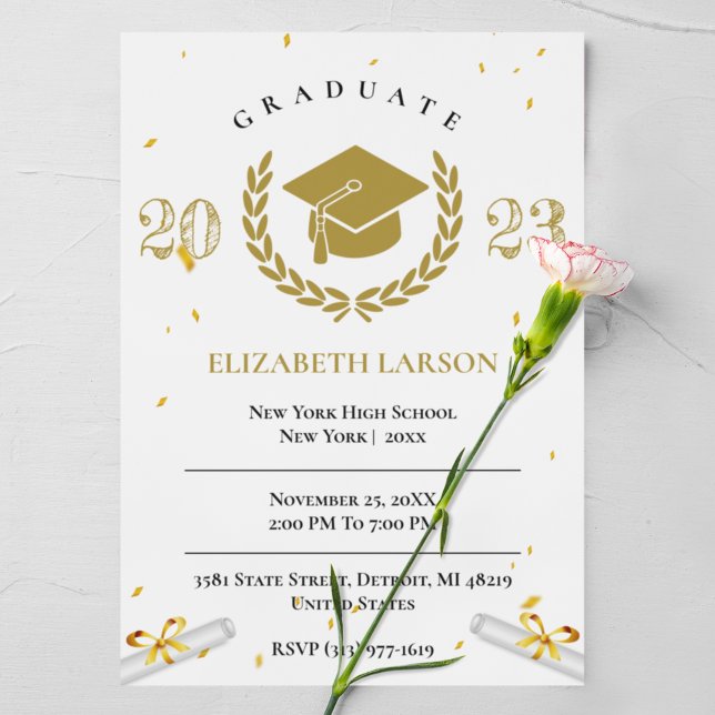 Modern Elegant Senior Graduation Party Invitation (Creator Uploaded)