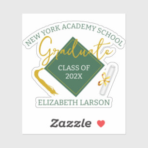 Modern Elegant Senior Green Themed Graduation