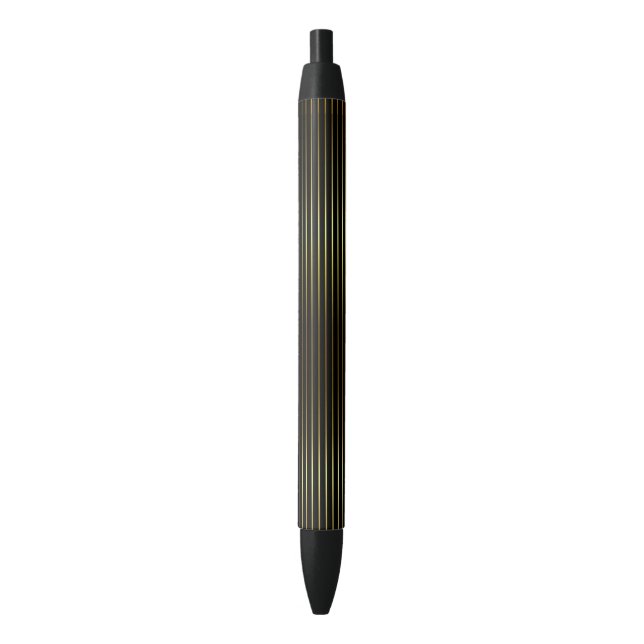 Modern Elegant Shiny Black Template Trendy Gold Black Ink Pen (Front Vertical)
