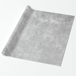 Modern Elegant Shiny Metallic Silver Grey Texture Wrapping Paper