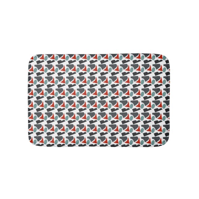 Modern elegant Shower Curtain Bath Mat (Front)
