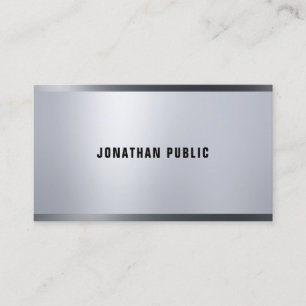 Modern Elegant Silver Look Professional Luxury Business Card
