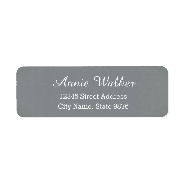 Modern -Elegant Silver- Return Address Label (Front)