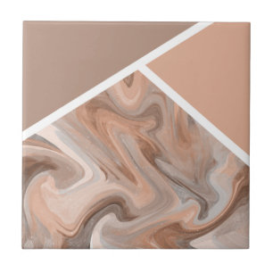 Modern Elegant Simple Brown Abstract Ceramic Tile