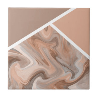 Modern Elegant Simple Brown Abstract Ceramic Tile