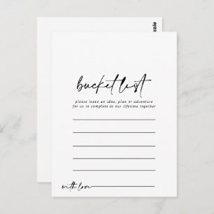 Modern Elegant Simple Bucket List Cards