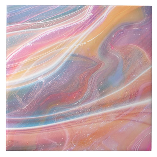     Modern Elegant Simple Classy Marble Blush Pink Ceramic Tile (Front)