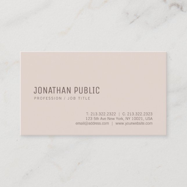 Modern Elegant Simple Design Professional Template Business Card (Front)