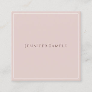 Modern Elegant Simple Design Template Chic Trendy Square Business Card
