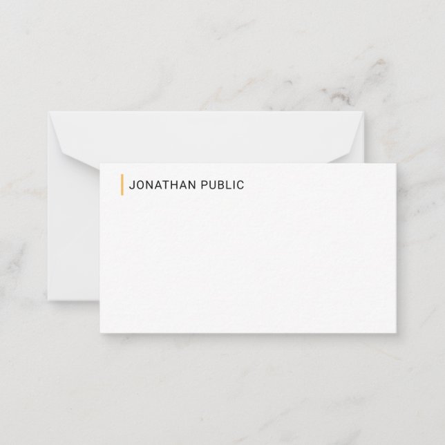 Modern Elegant Simple Design Template Personalised (Front)