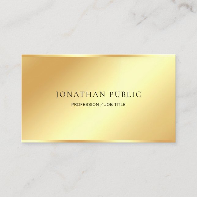 Modern Elegant Simple Design Template Professional Business Card (Front)