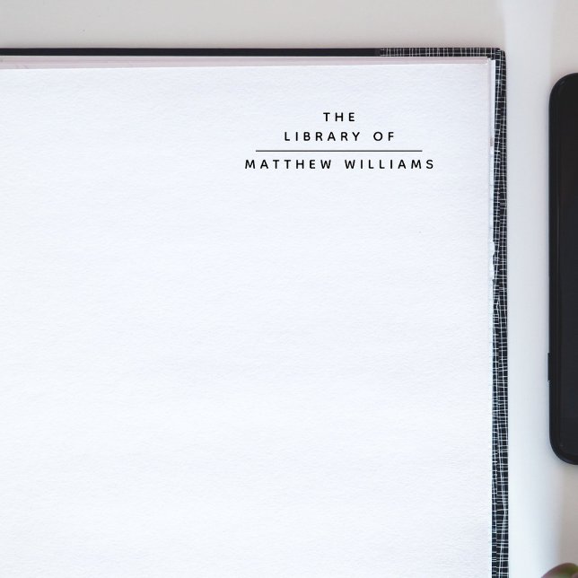 Modern Elegant Simple From The Library Of Book Self-inking Stamp (Creator Uploaded)