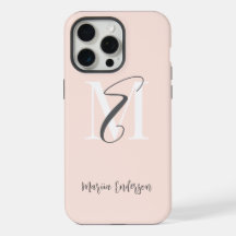 Modern elegant simple minimalist pastel initials
