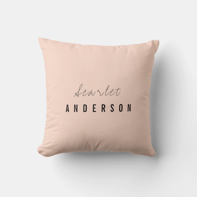 Modern elegant simple pastel  cushion (Front)