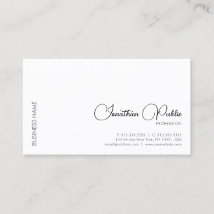Modern Elegant Simple Professional Handwritten Business Card