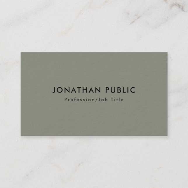 Modern Elegant Simple Professional Template Business Card (Front)