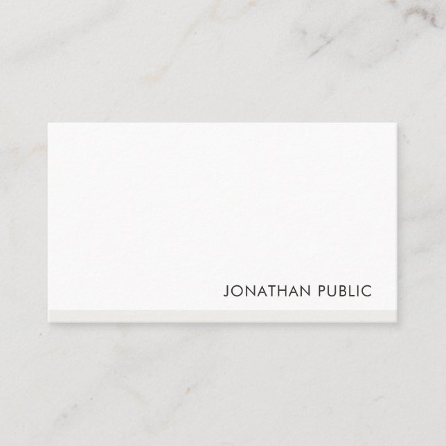 Modern Elegant Simple Professional Template Chic Business Card (Front)