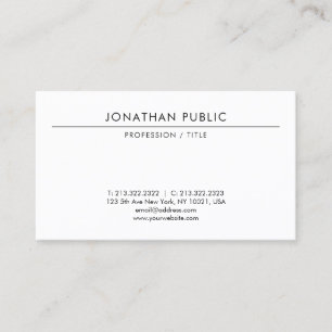 Modern Elegant Simple Professional Template Trendy Business Card
