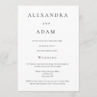Modern elegant simple rehearsal dinner invitations