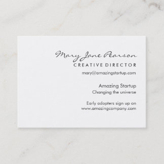 Modern, Elegant & Simple Startup Launch Business Card