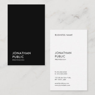 Modern Elegant Simple Template Black And White Business Card