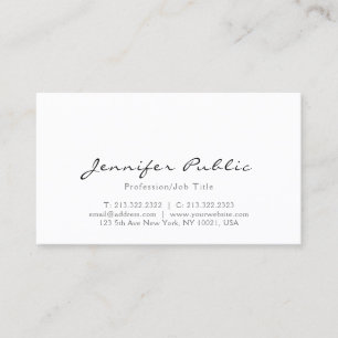 Modern Elegant Simple Template Personalised Business Card