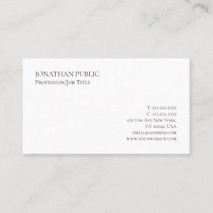 Modern Elegant Simple Template Professional Business Card