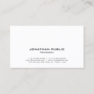 Modern Elegant Simple Template Professional Business Card
