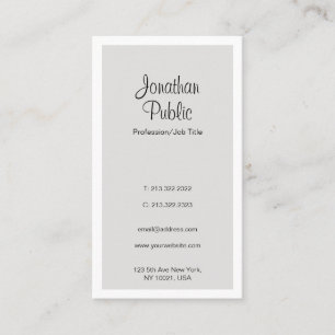 Modern Elegant Simple Vertical Template Trendy Business Card