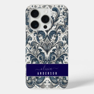 Modern elegant simple vines of florals iPhone 15 pro case