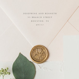 Modern Elegant Simple Wedding Self-inking Stamp