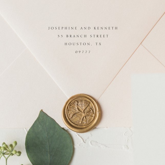 Modern Elegant Simple Wedding Self-inking Stamp (Creator Uploaded)