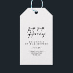 Modern Elegant Sip Sip Hooray Bridal Shower  Gift Tags<br><div class="desc">These modern elegant sip sip hooray bridal shower gift tags are perfect for a rustic wedding shower. The simple and elegant design features classic and fancy script typography in black and white.</div>
