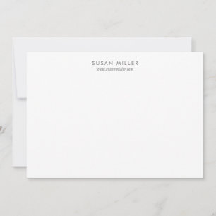 Modern Elegant Smokey Grey Personal Stationery   Card