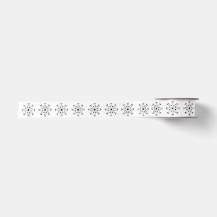 Modern Elegant Snowflake Christmas Holiday Simple  Satin Ribbon