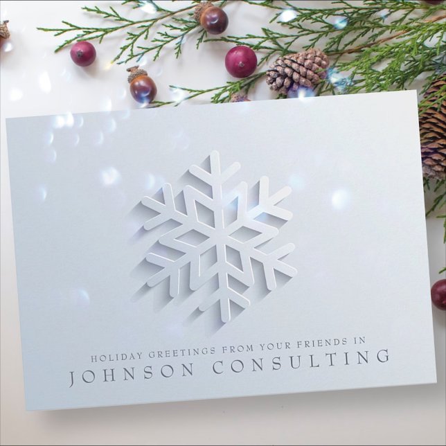 Modern Elegant Snowflake | Holiday Greetings Card (Creator Uploaded)