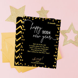 Modern & Elegant Soiree: NYE Celebration Holiday Card