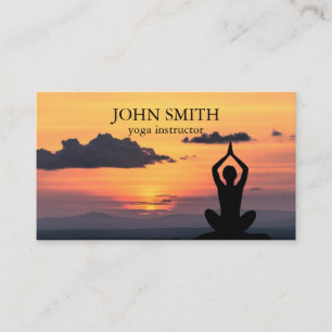 Modern Elegant Spiritual Energy Yoga  Business Card