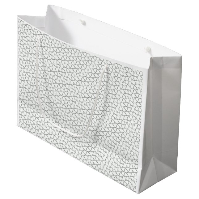Modern Elegant Star Pattern Large Gift Bag (Front Angled)
