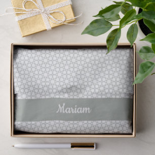 Modern Elegant Star Pattern Monogram Tissue Paper