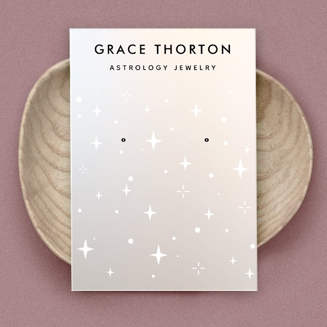 Modern Elegant Stars Earring Jewellery Display Bus Business Card (Creator Uploaded)