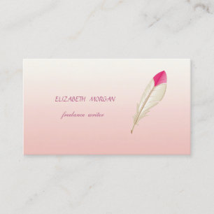 Modern Elegant Stylish, Feather Business Card