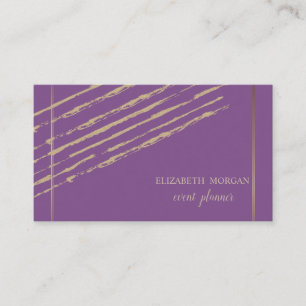 Modern Elegant Stylish,Glitter Stripes,Violet Business Card