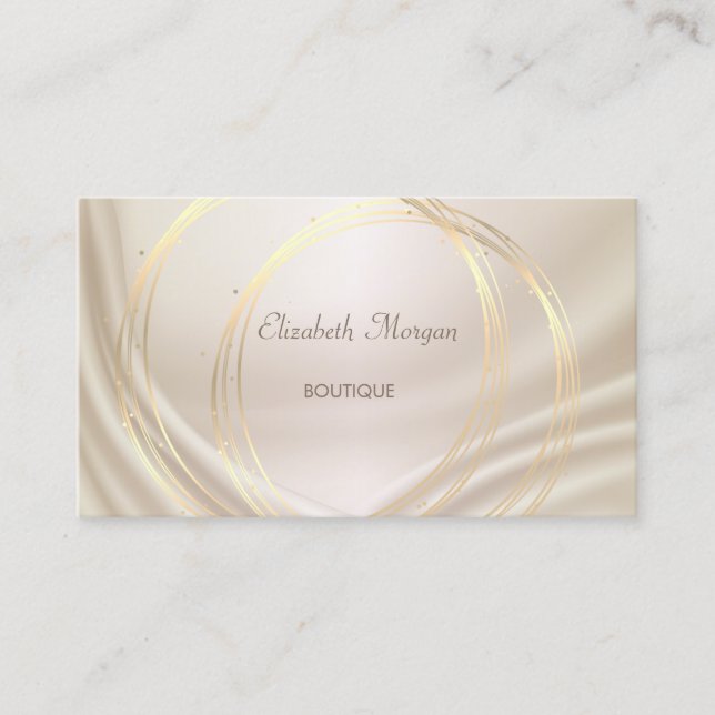 Modern Elegant Stylish,Gold Circles Business Card (Front)