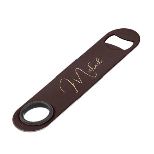 Modern Elegant Stylish Trendy Brown Monogrammed