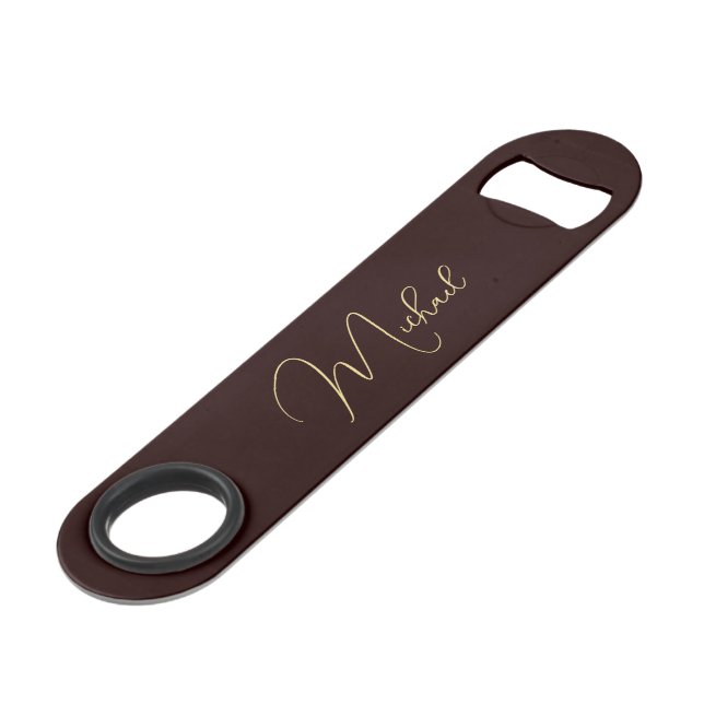 Modern Elegant Stylish Trendy Brown Monogrammed (Front Angled)