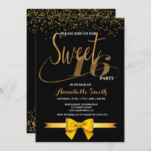 Modern elegant  sweet 16 invitation