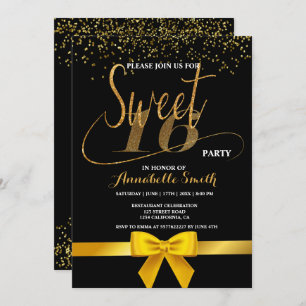 Modern elegant  sweet 16 invitation