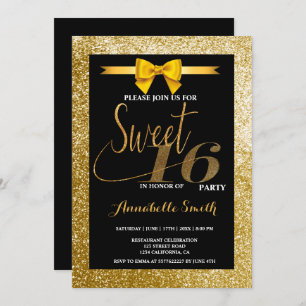 Modern elegant sweet 16 invitation