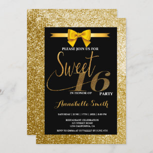 Modern elegant sweet 16 invitation